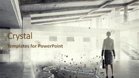  Presentation with overcoming crisis - Amazing PPT theme having pass fail - overcoming crisis break mixed media backdrop and a cream colored foreground