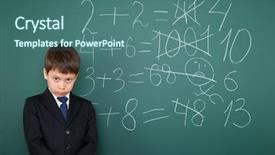  Presentation with math - Colorful PPT layouts enhanced with pass fail - school boy decides examples math backdrop and a ocean colored foreground