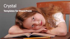  Presentation with school desk - Amazing presentation design having pass fail - young school girl putting head backdrop and a tawny brown colored foreground