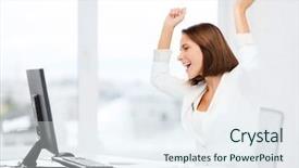  Presentation with winning - Cool new presentation design with pass network - business office school triumph winning backdrop and a sky blue colored foreground