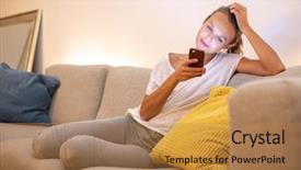  Presentation with cute - Amazing presentation theme having pass network - cute young woman backdrop and a coral colored foreground