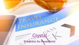  Presentation with quatar airline - Beautiful theme featuring pass tickets with travel insurance backdrop and a sky blue colored foreground