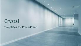  Presentation with empty - Audience pleasing slide set consisting of passage - empty corridor in modern office backdrop and a lemonade colored foreground