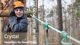  Presentation with obstacle course - PPT theme having arrows on wooden chalkboard background and a  colored foreground.