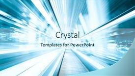  Presentation with moving - Cool new PPT theme with passage time - diminishing moving escalator in office backdrop and a cool aqua colored foreground