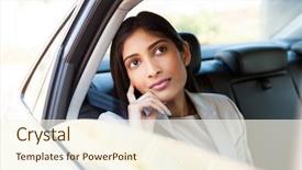  Presentation with indian constitution - Beautiful slides featuring passenger cars - beautiful young indian businesswoman backdrop and a cream colored foreground