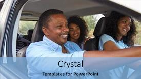  Presentation with family children - Theme having passenger cars - family with teenage children background and a light blue colored foreground