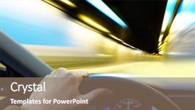  Presentation with automobile driver hand hold steering - Cool new slide set with governance - free continents - flag backdrop and a wine colored foreground.