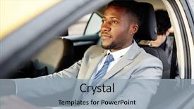  Presentation with african american couples - Audience pleasing presentation design consisting of passenger cars - portrait of successful african- american backdrop and a light blue colored foreground