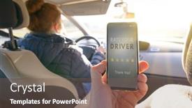  Presentation with car seat - Colorful presentation theme enhanced with passenger-is-sitting backdrop and a violet colored foreground