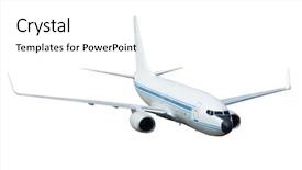 Presentation with jet plane - Audience pleasing presentation theme consisting of passenger jet airplane isolated backdrop and a white colored foreground