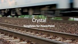  Presentation with motion - Audience pleasing presentation consisting of passenger train on the track backdrop and a tawny brown colored foreground