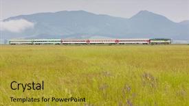  Presentation with coal train - Slides featuring passenger train strazovske vrchy slovakia background and a gold colored foreground