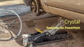  Presentation with lift - Slides enhanced with passenger-vehicle-on-lift background and a tawny brown colored foreground