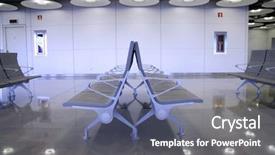  Presentation with airport lounge - Colorful theme enhanced with passenger waiting lounge in airport backdrop and a  colored foreground