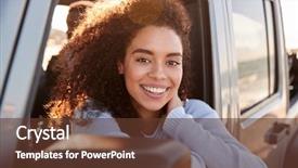  Presentation with person looking out in nature - Theme enhanced with passenger window of a car background and a tawny brown colored foreground