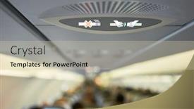  Presentation with cabin crew - PPT layouts with passengers-and-crew-sitting background and a soft green colored foreground