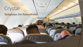  Presentation with cabin crew - Colorful slide deck enhanced with passengers-and-crew-sitting backdrop and a lemonade colored foreground