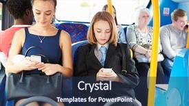  Presentation with school bus - Colorful PPT theme enhanced with passengers sitting on bus sending backdrop and a tawny brown colored foreground