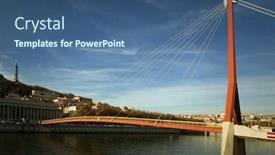  Presentation with pedestrian - Theme with pedestrian above the saone background and a ocean colored foreground