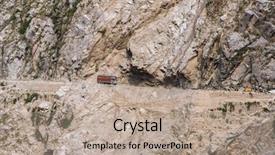  Presentation with traffic - PPT layouts consisting of passing - traffic on the zojila pass background and a coral colored foreground