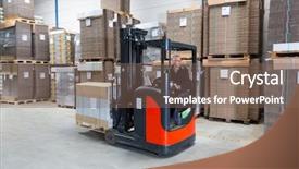  Presentation with reach for the stars - Colorful slide deck enhanced with passing by in a warehouse backdrop and a violet colored foreground