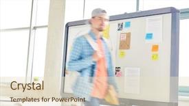  Presentation with notepaper - Slides enhanced with passing by whiteboard with notepaper background and a lemonade colored foreground