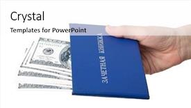  Presentation with bribe - Amazing slide set having passing law - hand with the record book backdrop and a white colored foreground