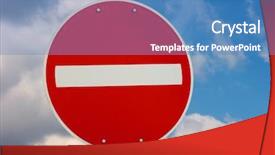  Presentation with traffic - Beautiful PPT theme featuring passing law - no entry traffic sign backdrop and a  colored foreground
