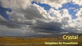  Presentation with storm - PPT theme consisting of passing storm in new mexico background and a tawny brown colored foreground