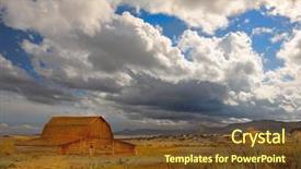  Presentation with storm - Cool new slides with passing storm in new mexico backdrop and a tawny brown colored foreground