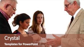  Presentation with bread - Presentation theme having passing the bread of communion background and a red colored foreground