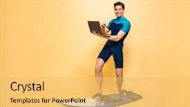  Presentation with surfing - Cool new PPT layouts with passion action - full length portrait backdrop and a yellow colored foreground