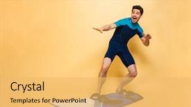  Presentation with full length portrait two men women brown sweater - Amazing slide set having passion action - full length portrait backdrop and a yellow colored foreground