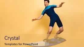  Presentation with surfing - Theme having passion action - full length portrait background and a  colored foreground