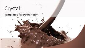  Presentation with hot pink white - Cool new presentation theme with passion action - splashing hot chocolate isolated backdrop and a white colored foreground