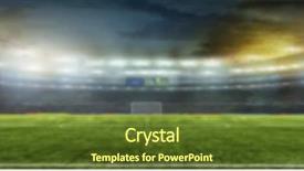  Presentation with stadium - Cool new PPT layouts with passion action - stadium with fans the night backdrop and a tawny brown colored foreground