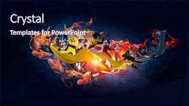  Presentation with passion - Colorful slides enhanced with passion and dynamics backdrop and a navy blue colored foreground