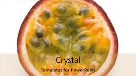  Presentation with fresh ginger root on white - Presentation having passion fruit - slice fresh passionfruit on white background and a gold colored foreground