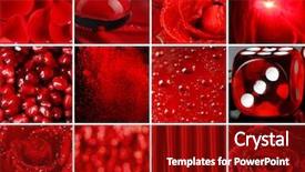  Presentation with color - Slide set with passion fruit flower - red color images in collage background and a crimson colored foreground