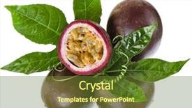  Presentation with passion fruit - Slide deck with passion fruit heap pile decor background and a tawny brown colored foreground