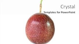  Presentation with passion fruit - Beautiful theme featuring passion fruit isolated on white background backdrop and a white colored foreground