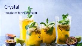  Presentation with passion - Amazing presentation having passion fruit lemonade garnished backdrop and a sky blue colored foreground