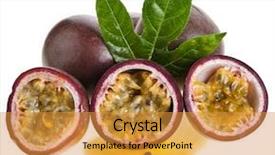  Presentation with passion fruit - Beautiful theme featuring passion fruit on a white backdrop and a gold colored foreground
