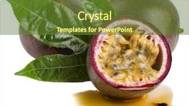  Presentation with passion fruit - Cool new presentation theme with passion fruit on a white backdrop and a tawny brown colored foreground