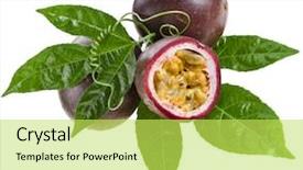  Presentation with passion fruit - Slide set featuring passion fruit on a white background and a yellow colored foreground