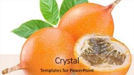  Presentation with passion fruit - Amazing slides having passion fruit one a white background backdrop and a gold colored foreground