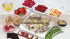  Presentation with sexual health - Presentation theme consisting of passion fruit wine - aphrodisiac food selection to promote background and a  colored foreground