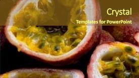  Presentation with passion fruit - Audience pleasing theme consisting of passion fruit backdrop and a tawny brown colored foreground