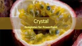  Presentation with passion fruit - PPT layouts featuring passion fruit background and a tawny brown colored foreground